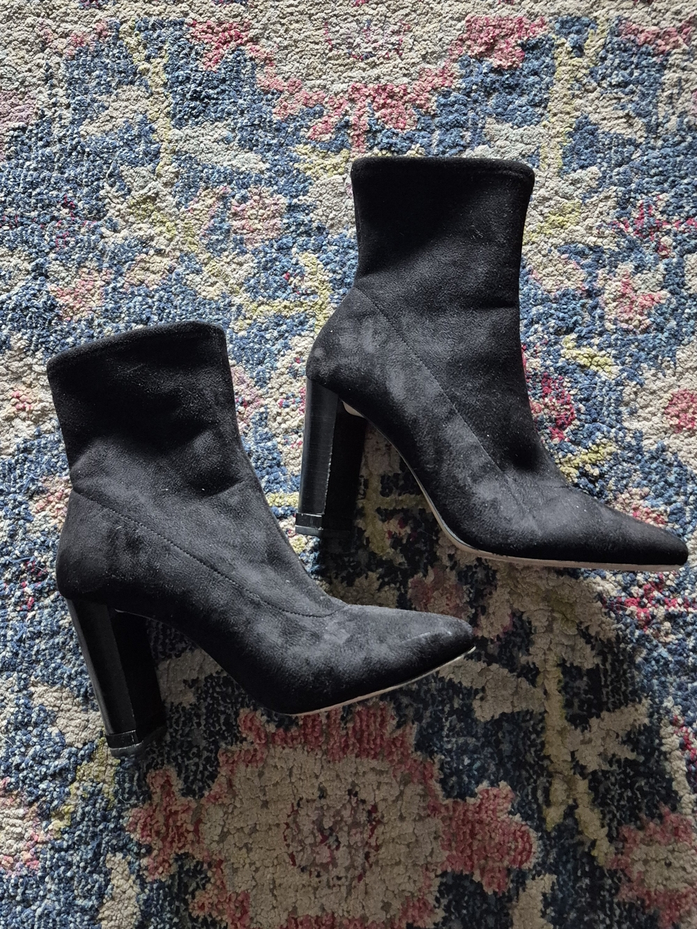 Michael Kors Black Suede Sock Ankle Boots